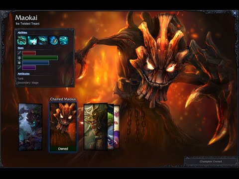 Charred Maokai Skin Spotlight Gameplay 1080p HD