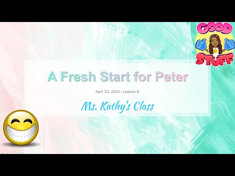 A Fresh Start For Peter 4/23/2023