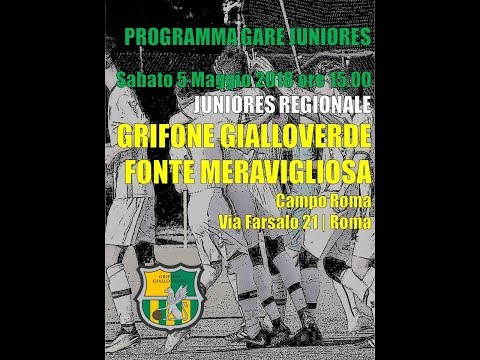 HIGHLIGHTS E GOL JUNIORES REG. Grifone GV - Fonte Meravigliosa 3-1