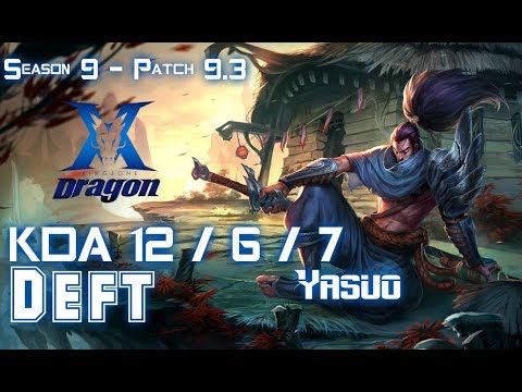 KZ Deft YASUO vs VLADIMIR Bot - Patch 9.3 KR Ranked