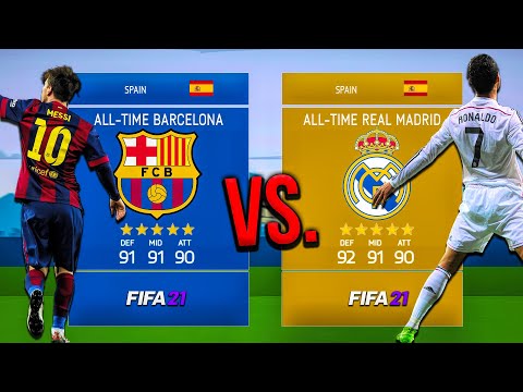 All-Time BARCELONA VS. All-Time REAL MADRID!
