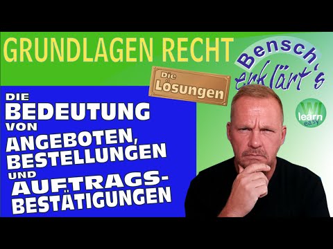 Vertragsabschluss durch Angebot, Bestellung und Auftragsbestätigung