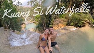 SECRET POOL Kuang Si Waterfall | Luang Prabang - YouTube