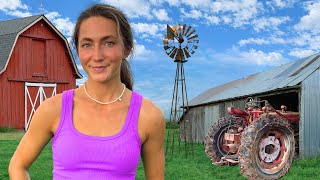 Exploring Abandoned Farm | Will Cheap Tractor Start?