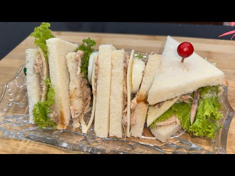 Easy Sandwich Recipe | Chicken Club Sandwich | Bread Sandwich | Mayo Sandwich | Kitchen With Fiza