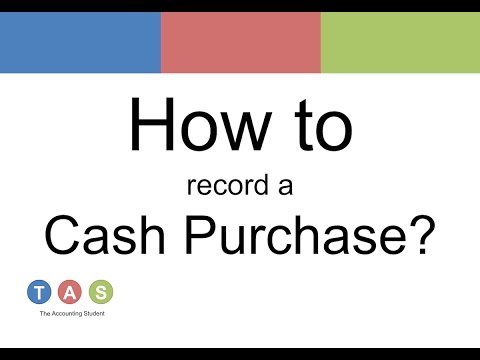 Part of a video titled How to record a Cash Purchase? - YouTube