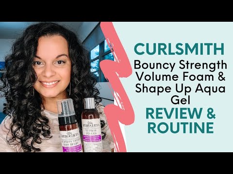 Curlsmith Bouncy Strength Volume Foam & Shape Up Aqua...