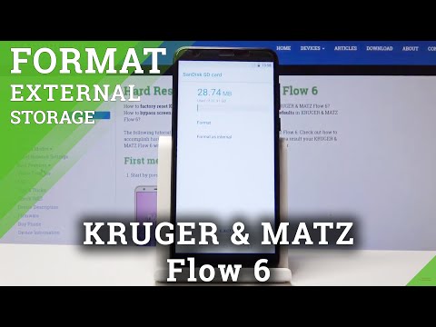 How to Clear External Storage in KRUGER & MATZ Flow 6 - Format SD