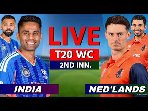 🔴 Live: IND vs NED, T20 World Cup 2026, Live Cricket Match Scores, Commentary | India vs Netherlands