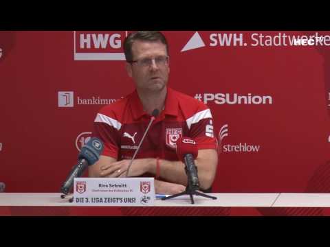24.Spieltag: Hallescher FC - SG Sonnenhof Großaspach Pressekonferenz vor dem Spiel