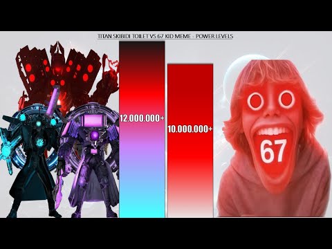 TITAN SKIBIDI TOILET VS 67 KID MEME - POWER LEVELS