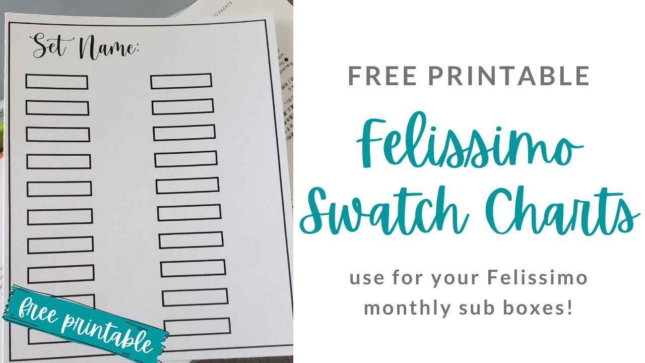 Free Printable | Felissimo Swatch Charts