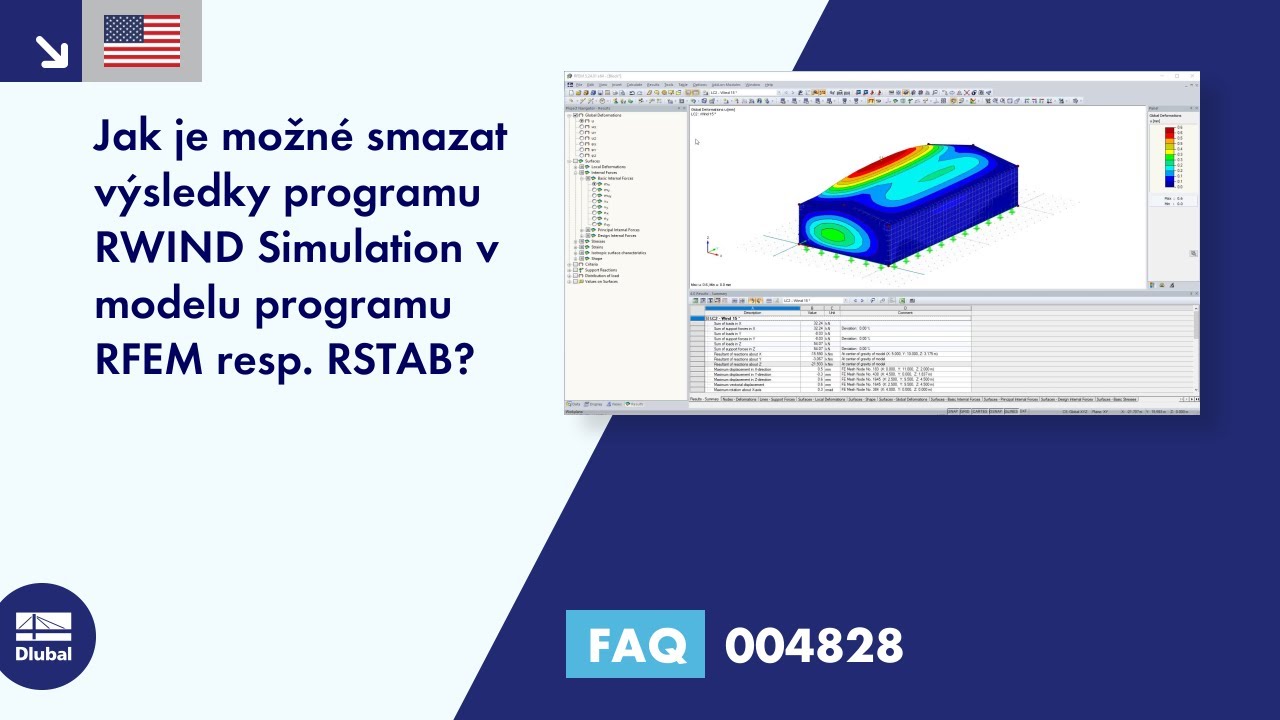 FAQ 004828 | Jak mohu smazat výsledky programu RWIND Simulation v modelu RFEM nebo RSTAB?