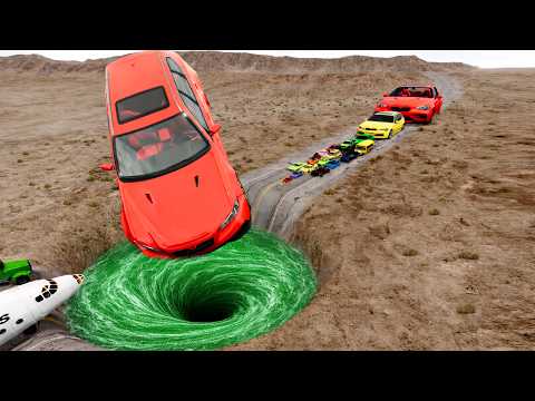 🔥 BIG & SMALL CARS vs GIANT PIT #122 💥 – BeamNG.drive Extreme Crash Challenge | Impala BeamNG