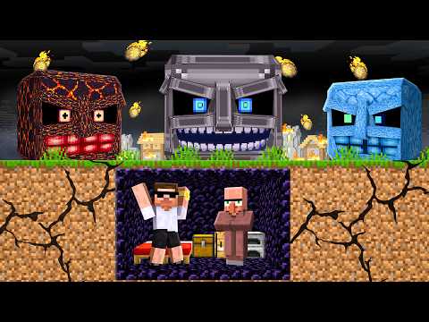 We Created a Bunker to Survive Horror Lunar Moon in Minecraft..