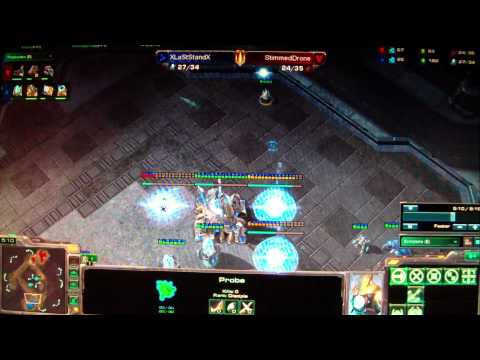 Starcraft 2 - XLaStSandX VS StimmedDrone PvT Hidden Pylon Cheese! RAGES!!