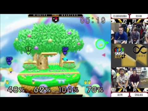 LGB - Revan (1P) Clubbadubba (4P) Vs. Shalaka (3P) Alvin (2P) SSB64 - Winners Quarters