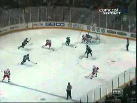 Henrik Zetterberg with a Beautiful Bat-in Goal