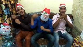 We Wish You a Merry Christmas/Christmas party song singing with best friend