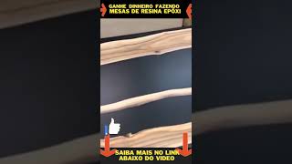 incrveis designers mesa de madeira com resina epxi!