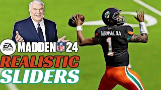 MADDEN 24 Franchise Ready Sliders! INCREDIBLE Gameplay! Realistic Sliders v1 Release!
