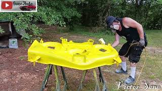 Painting the Cub Cadet 50 inch mower deck how to paint