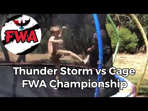 FWA Backyard Wrestling - Thunder Storm vs Cage; FWA Championship match