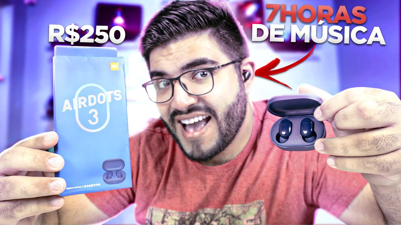 A Nova SENSAÇÃO DO MOMENTO! Redmi Airdots 3, agora MUITO MAIS PREMIUM com até 7 HORAS DE DURAÇÃO! 😍