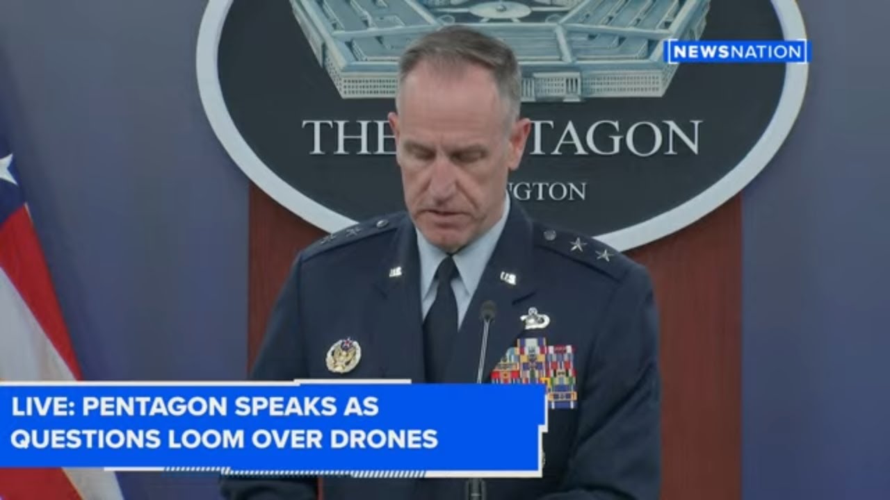 Live: Pentagon speaks as questions loom over drones