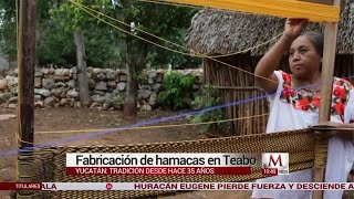 Fabricación de hamacas, tradición desde hace 35 años en Teabo, Yucatán