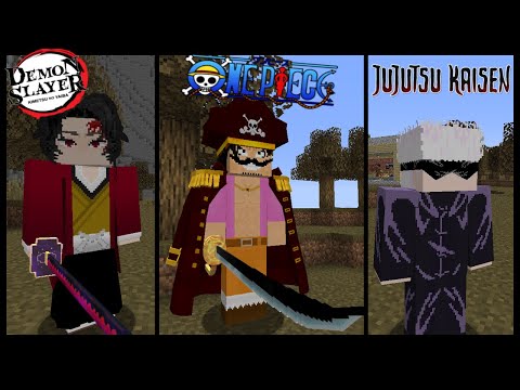 ONE PIECE, JUJUTSU KAISEN & DEMON SLAYER WHAT COULD GO WRONG?! Minecraft Top Anime Mods Mixed