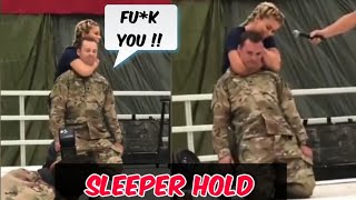 How to do a Sleeper Hold  Soilder passed out