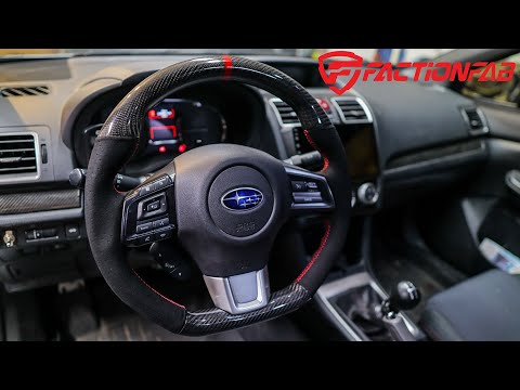 FactionFab CARBON FIBER Steering Wheel Install and Review! - Subaru WRX