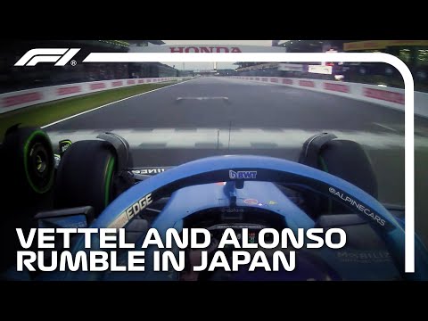 Alonso and Vettel's Crazy Battle To The Line | 2022 Japanese Grand Prix