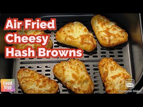 Air Fried Cheesy Hash Browns (Air Fryer Easy Recipe)