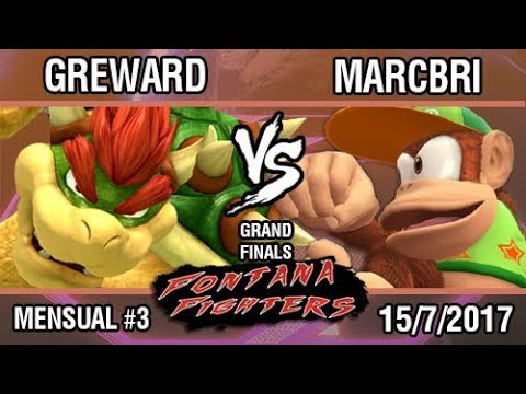 [FONTANA FIGHTERS #3] Greward (Bowser, Olimar) vs Marcbri (Donkey/Diddy Kong) SSB4 Grand Finals