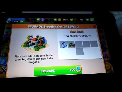 UPGRADING MY BREEDIG DEN TO LEVEL 2 DRAGON MANIA LEGENDS episode #5