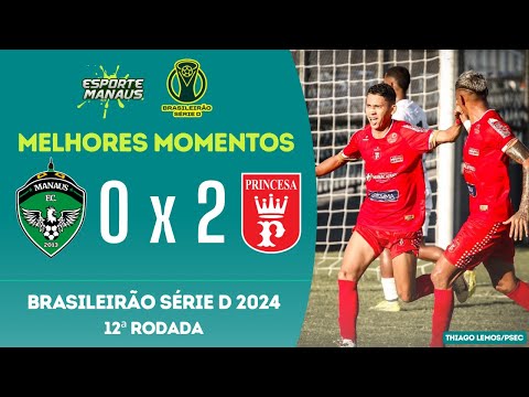 MANAUS 0 X 2 PRINCESA DO SOLIMÕES | MELHORES MOMENTOS | 12ª RODADA DO BRASILEIRÃO SÉRIE D 2024