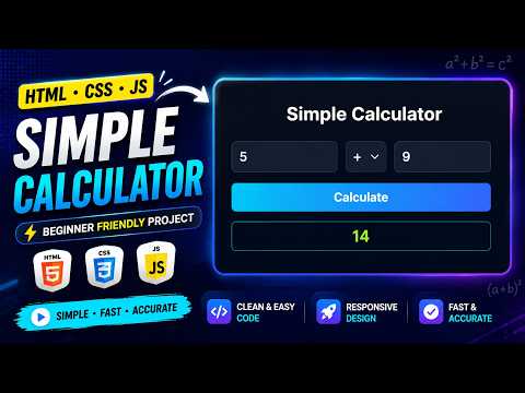 Create A Basic Calculator Using Html Css And Javascript Beginner Tutorial