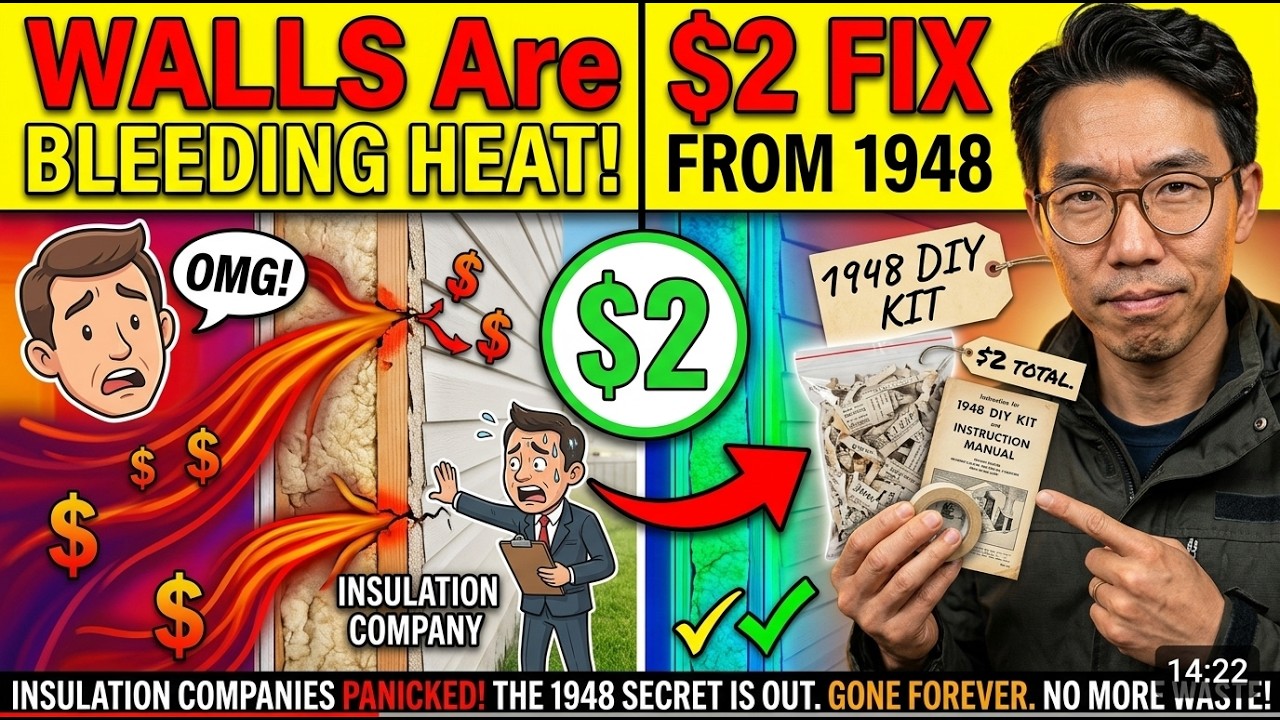 Your Walls Are BLEEDING HEAT. This $2 Fix from 1948 STOPS It — Insulation Companies PANICKED