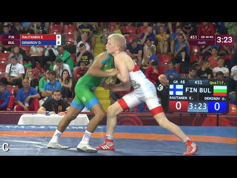 Qual. GR - 48 kg: E. RAUTANEN (FIN) v. D. DEMIROV (BUL)