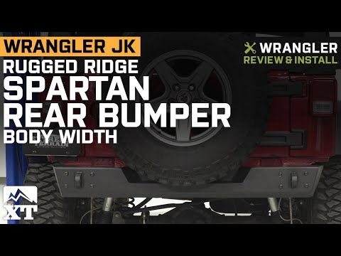 Jeep Wrangler JK Rugged Ridge Spartan Body Width Rear Bumper (2007-2018) Review & Install