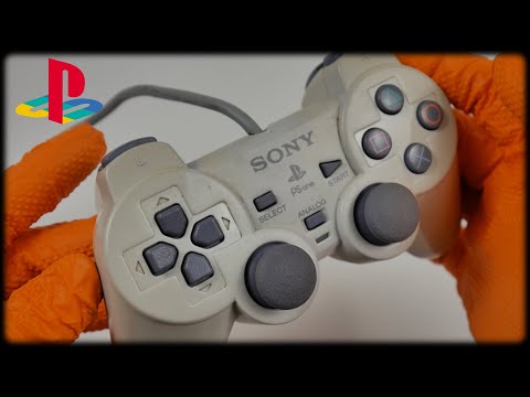 Sony Playstation 1 DualShock controller restoration // retrobright overhaul
