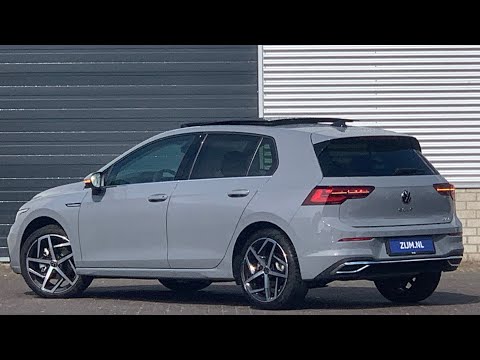 Volkswagen NEW Golf 8 in 4K 2020 Style Moonstone Grey 18 inch "Dallas" Walk around & detail inside