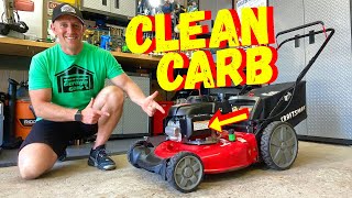 How To CLEAN A HONDA GCV160 CARBURETOR For Beginners (Craftsman, Troy-Bilt & Toro Mowers)