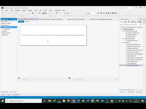 MS SSRS tutorial on data parameter defaults and data formatting.