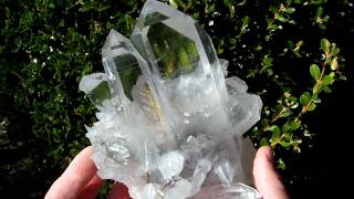 preview picture of video 'Huge Arkansas Quartz Crystal Cluster With Rutile'