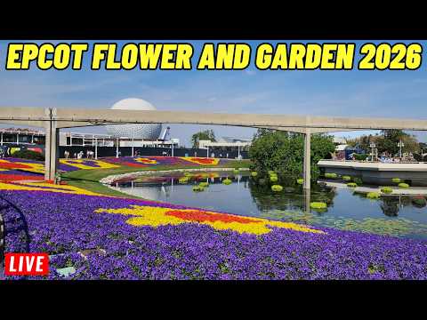 🔴 Live: Epcot Flower and Garden Festival and Luminous story time at Walt Disney World 3/4/2026