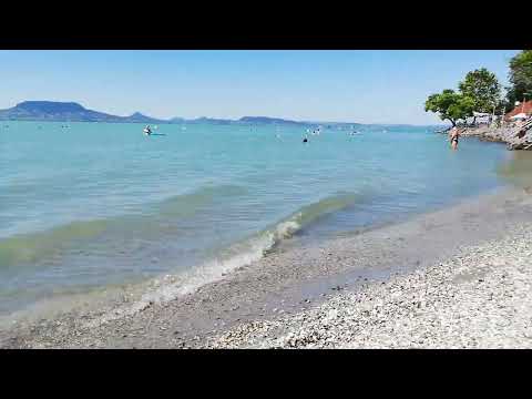 Fonyód híres kagylós partja és strandja, a Bélatelepi szabadstrand - 2022. 06. 19.