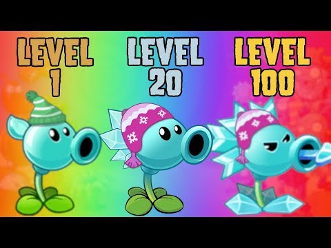 Plants vs Zombies 2 Snow Pea Level 1 vs Level 20 vs Level 100 PvZ2 #4